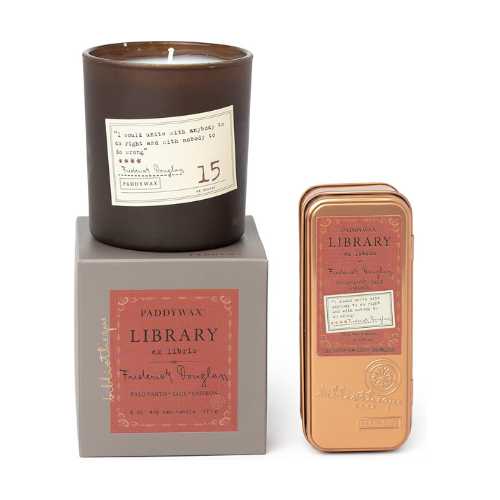 Library 6 oz. Candle - Frederick Douglass Leather and Smoke